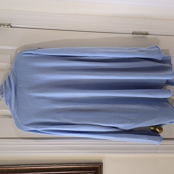 CROFT AND BARROW BRAND WOMEN'S PLUS SIZE SOFT BLUE OPEN CARDIGAN SWEATER SIZE 5X - Picture 7 of 14